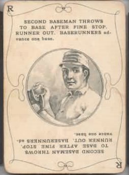 1911 Game Card Second Baseman Throws